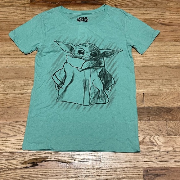 New Star Wars Women Teal Grogu T-Shirt - Picture 2 of 5